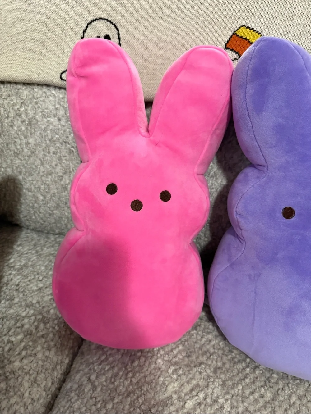Peeps Bunny Plush Pillow Set (4) Large Easter Peep Decor Decorations